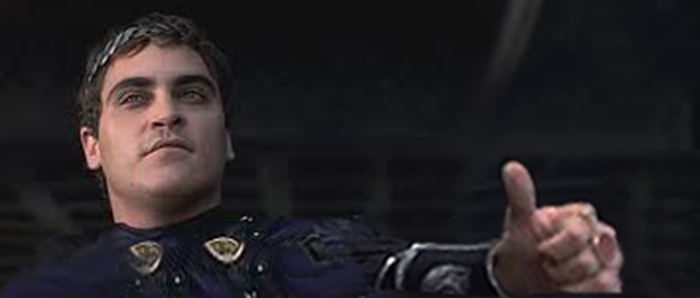 commodus thumbs up